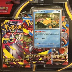 Pokemon TCG Mega Evolution Base Set 3-Pack Blister |Psyduck |BRAND NEW SEALED - Image 4