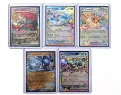 Roaring Moon EX 162/131 Pokemon Prismatic Evolutions SI Rare + umbreon glaceon + - Image 1