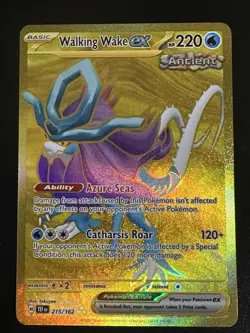 Walking Wake ex 215/162 Pokemon Temporal Forces Hyper Rare Gold NM - Image 1