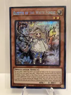 Yu-Gi-Oh! Elzette of the White Forest MP25-EN080 Prismatic Secret Rare 1st Ed NM - Image 1