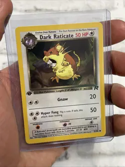Pokemon TCG Team Rocket 1st Edition Dark Raticate 51/82 NM/MT Vintage Vtg Card - Image 2