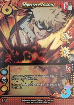 UniVersus Card Howitzer Impact My Hero Academia MHA01 SE 76/180 Starter Foil! NM - Image 1