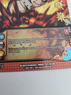 UniVersus Card Howitzer Impact My Hero Academia MHA01 SE 76/180 Starter Foil! NM - Image 4