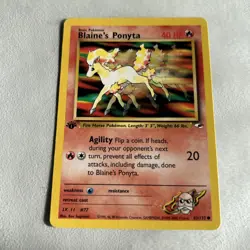 Pokemon Card Blaine’s Ponyta 64/132 Gym Challenge FIRST EDITION - (LP) - Image 1
