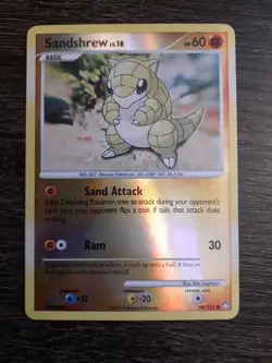 Pokemon TCG Sandshrew Mysterious Treasures Reverse Holo Card 96/123 Common - Image 1