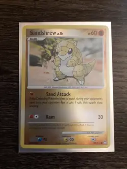 Pokemon TCG Sandshrew Mysterious Treasures Reverse Holo Card 96/123 Common - Image 3