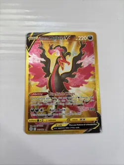 Pokemon Galarian Moltres v TCG Brilliant Stars Holo Card 183/172 Secret Rare - Image 1