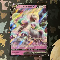 Pokemon TCG Galarian Rapidash V SWSH111 Black Star Promo Card Near Mint English - Image 1
