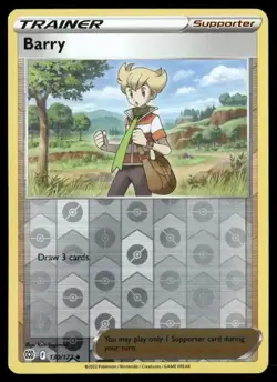 2022 Brilliant Stars Set Pokemon Card 130 Barry Reverse Foil NM - Image 1