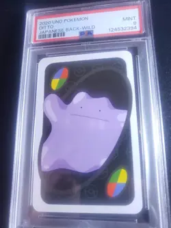 PSA 9 MINT Ditto UNO WILD Japanese Back Pokemon Trading Card Game 2020 - Image 1
