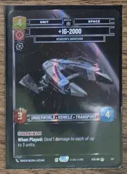 IG-2000 - Sector Qualifier Silver Pack Card - Star Wars Unlimited - Image 1
