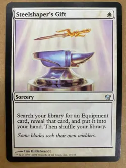 MTG 1x Steelshaper's Gift # 19 Fifth Dawn Modern Magic the Gathering Card x1 NM - Image 1