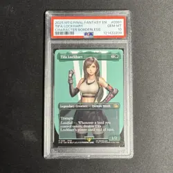 2025 MTG FINAL FANTASY CHARACTER BORDERLESS #0391 TIFA LOCKHART PSA 10 - Image 1