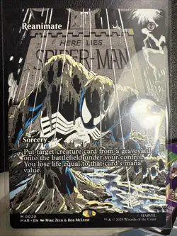 REANIMATE (BORDERLESS) Rare Marvel's Spider-man: Magic MTG 0020 Non-Foil - Image 3