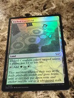 ETCHED CORNFIELD Magic MTG Duskmourn Foil - Image 1