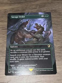 MTG Savage Order REX 0006 R NM Regular Borderless - Image 1