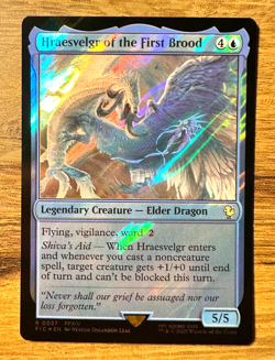 Magic MTG Final Fantasy Hraesvelgr of the First Brood #37 *SURGE FOIL* Commander - Image 1