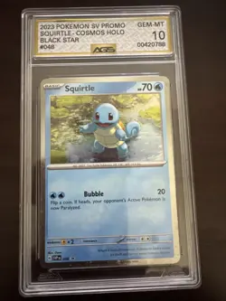 Pokemon SV Black Star Promo Squirtle 048 AGS Legendary 10 Cosmos Holo 2023 - Image 2