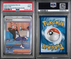 2025 POKEMON PRE EN-PRISMATIC EVOLUTIONS SPECIAL ILLUSTRATION RARE DRAYTON PSA 9 - Image 1