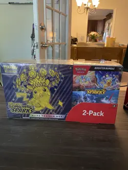 Pokemon TCG Prismatic Evolutions ETB and Surging Sparks Booster Bundle Sealed - Image 1