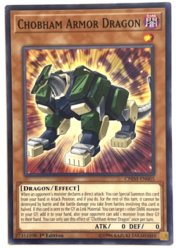 YuGiOh! - Chobham Armor Dragon - CHIM-EN005 - 1st Edition - Common - Image 1