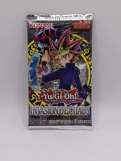YuGiOh - Invasion Of Chaos Booster Pack - Unlimited - 1996 Print - Sealed - Image 1