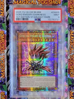 Yugioh Gorz The Emissary of Darkness BLMM-EN005 1st Edition Starlight Rare PSA 9 - Image 1