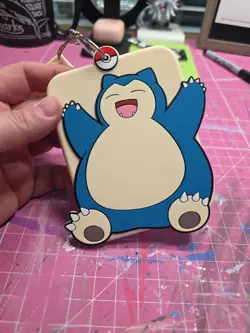 Chinese pokemon cards With Keychain Displays Lot Of 3 Snorlax, Vaporeon, & Flare - Image 2