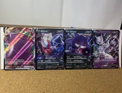 Pokemon Cards Lot x4 Ditto VMAX Darkrai V Gengar V Mewtwo V - Image 2