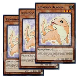 Yugioh - Kidmodo Dragon x 3 - NM - Plus Free Holographic Card - Image 1