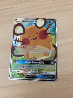 Pokemon TCG Dedenne GX Unbroken Bonds Holo Card 195/214 Full Art Ultra Rare - Image 1