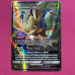 Pokemon Leafeon GX S&M Ultra Prism Card 13/156 Excellent Condition - Image 1