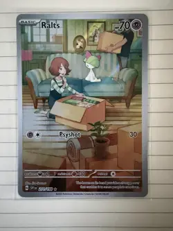 Pokemon TCG Ralts 211/198 Full Art Illustration Rare Card Scarlet & Violet - Image 1