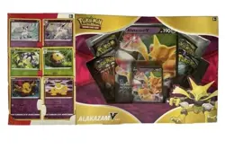 POKEMON Trading Card Game ALAKAZAM V Box with 6 Bonus Cards NEW Sealed - Image 1