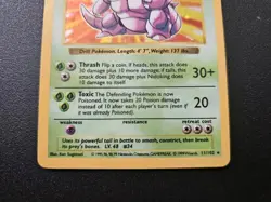Nidoking 11/102 Holo Rare, Base Set Edition Pokemon Card 1999 WOTC MP - Image 2
