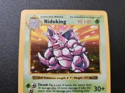 Nidoking 11/102 Holo Rare, Base Set Edition Pokemon Card 1999 WOTC MP - Image 3