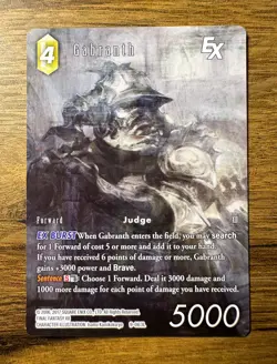 Final Fantasy TCG Opus 9 Gabranth 9-063L Full Art Non-Foil Legend Trading Card - Image 1