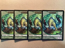 MTG 4x Beast Token Zendikar Pauper Magic the Gathering Card x4 NM - Image 1