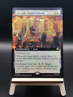 Friendly Neighborhood (Extended Art Foil) - #246 - Rare - Marvel's Spider-Man - Image 1