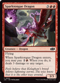 Sparktongue Dragon [Foundations Jumpstart] Magic MTG - Image 1