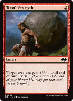 Titan's Strength [Foundations Jumpstart] Magic MTG - Image 1