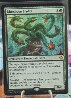 Mossborn Hydra Foundations #107 Regular Rare NM MTG - Image 1