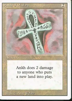 MAGIC THE GATHERING REVISED ARTIFACT ANKH OF MISHRA lp - Image 1