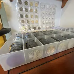 Huge Lot of 800+ Official Pokemon Coins Metal VTG Plastic Small Great Conditions - Image 2