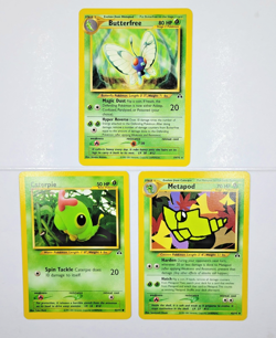 Vintage Pokemon Evolution Lot (3) *NM* - Neo Discovery - Butterfree, Metapod - Image 1