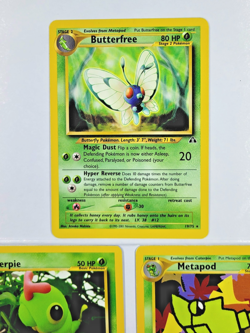 Vintage Pokemon Evolution Lot (3) *NM* - Neo Discovery - Butterfree, Metapod - Image 2