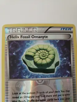 Helix Fossil Omanyte 102/124 NM/M Uncommon Reverse Holo Pokemon Fates Collide - Image 5