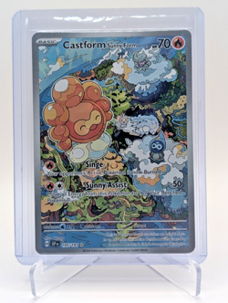 Pokemon TCG Castform Sunny Form - 195/191 - SV08: Surging Sparks - Illustr. Rare - Image 1