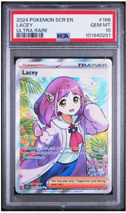 Lacey Full Art 166/142 Sv07: Stellar Crown Holo PSA 10 Pokemon - Image 1