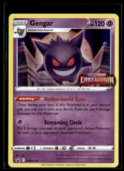 Pokemon Gengar - SWSH241 - Black Star Promo - Lost Origin Prerelease STAMP - Image 1